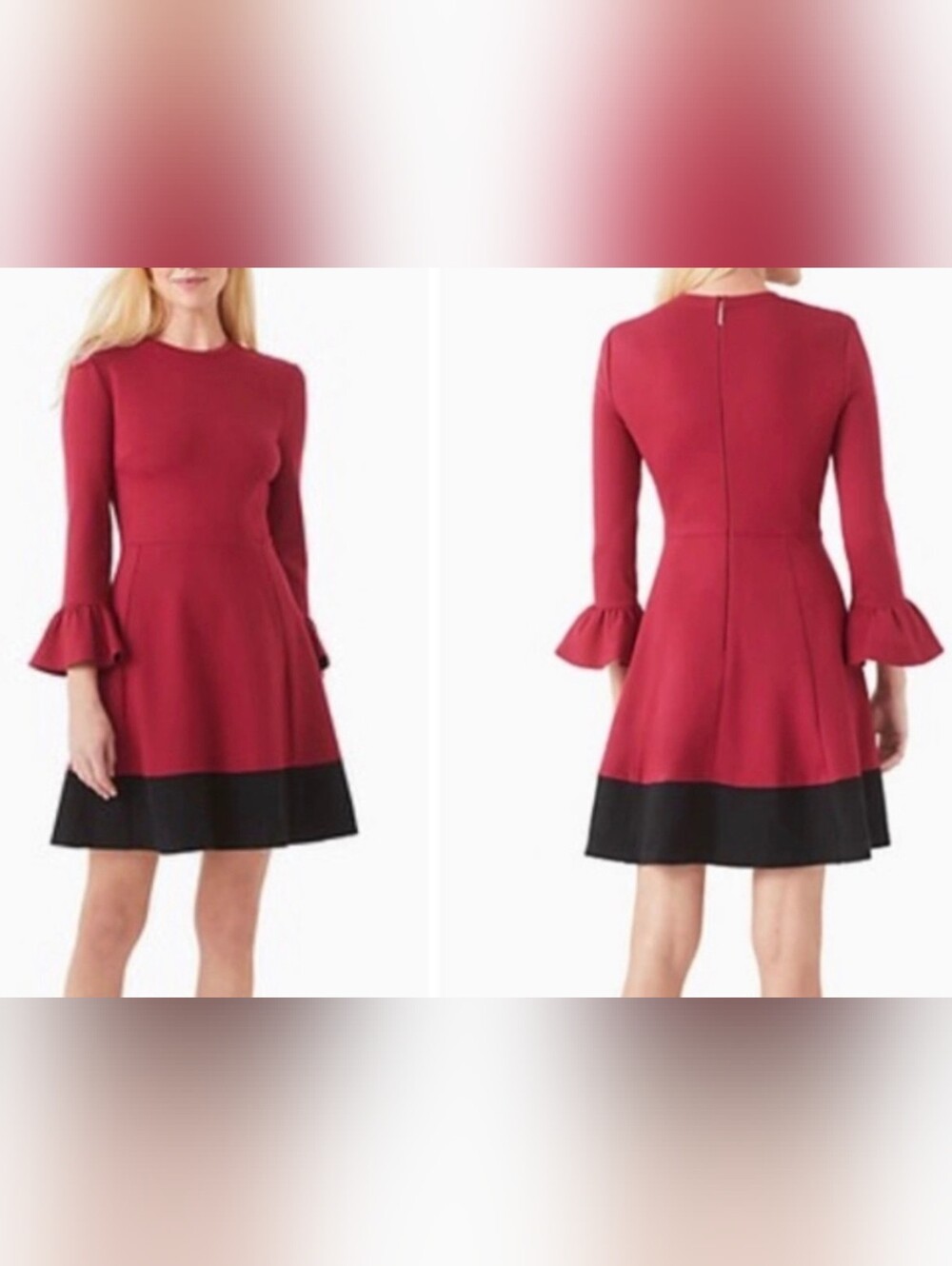Kate Spade Dress Marroon With Pockets Size XL